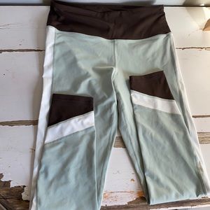 New without tags mint/tan yoga pants